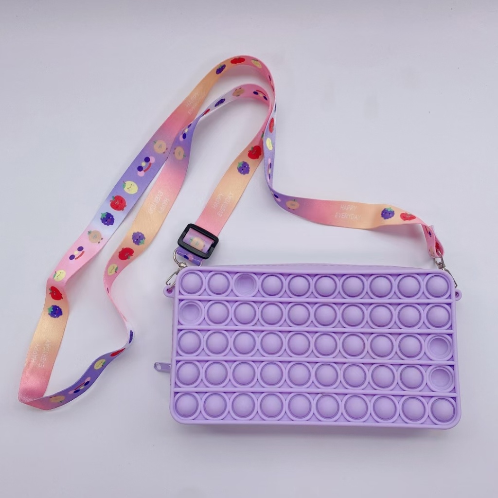 Cross-Border New Bubble Music Decompression Decompression Mobile Phone Bag Fingertip Deratization Pioneer Coin Purse Keychain Pendant