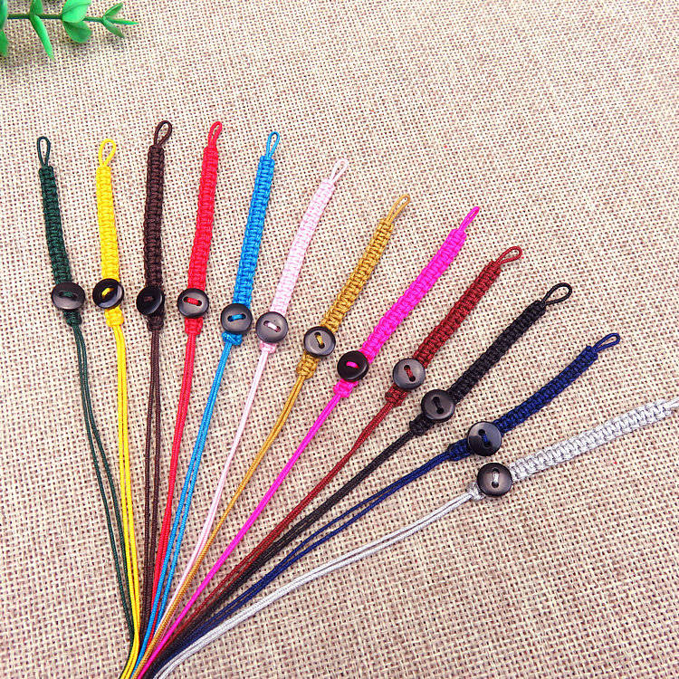 Hand-Woven Buckle Nylon No. 72 Jade Thread Keychain Rope Accessories Flat Knot Braid Rope Keychain Lanyard Fitting