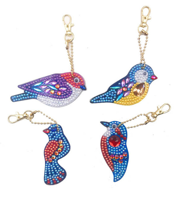 New Special-Shaped Diamond Rose Keychain DIY Bear Decorations Car Small Pendant Diamond Painting Four Sets New Special-Shaped Diamond Rose Keychain DIY Bear Decorations Car Small Pendant Diamond Painting Four Sets