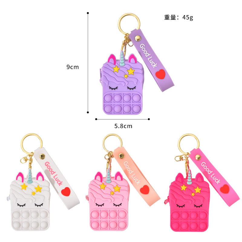 Mouse Killer Pioneer Coin Purse Children's Silicone Shoulder Messenger Bag Coin Purse Cute Keychain Bag Press Bubble