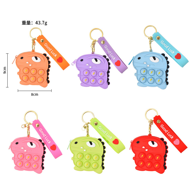 Mouse Killer Pioneer Coin Purse Children's Silicone Shoulder Messenger Bag Coin Purse Cute Keychain Bag Press Bubble
