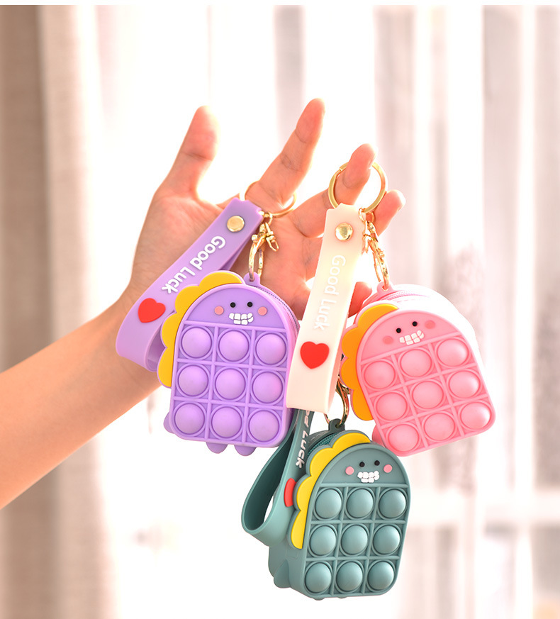 Mouse Killer Pioneer Coin Purse Children&#039;s Silicone Shoulder Messenger Bag Coin Purse Cute Keychain Bag Press Bubble