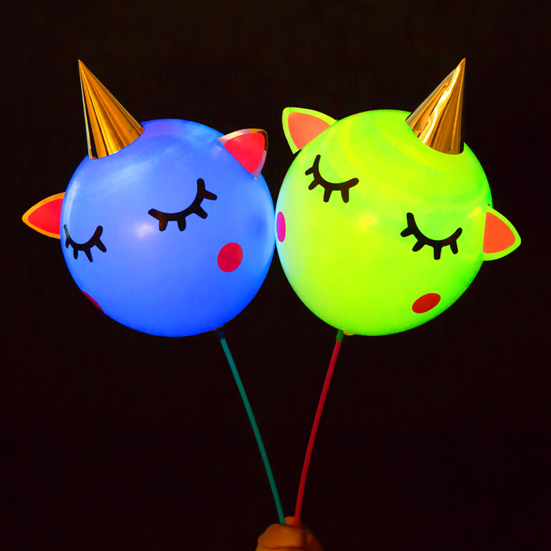 New Children's Luminous Net Red Balloon Transparent Pig Bounce Ball WeChat Push Activity Scan Code Small Gift