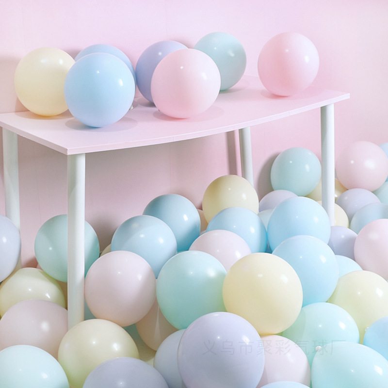 Cross-Border Hot Sale Macaron Pink Balloon Set Baby Ins Style Birthday Wedding Room Party Decoration 117pcs
