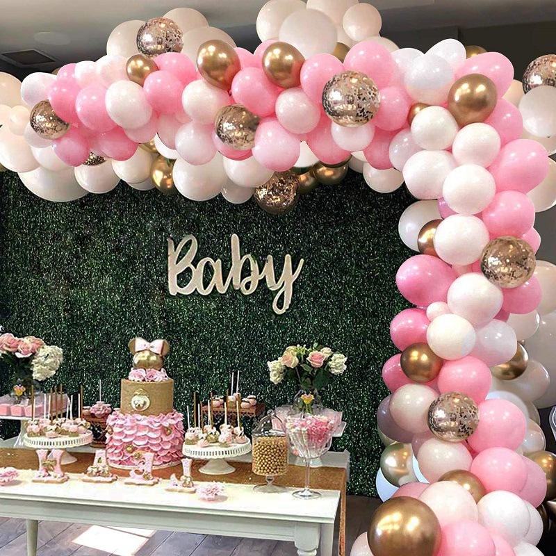 Cross-Border Hot Selling Macaron Pink Balloon Chain Set Ins Style Birthday Wedding Party Supplies Decoration Package Cross-Border Hot Selling Macaron Pink Balloon Chain Set Ins Style Birthday Wedding Party Supplies Decoration Package