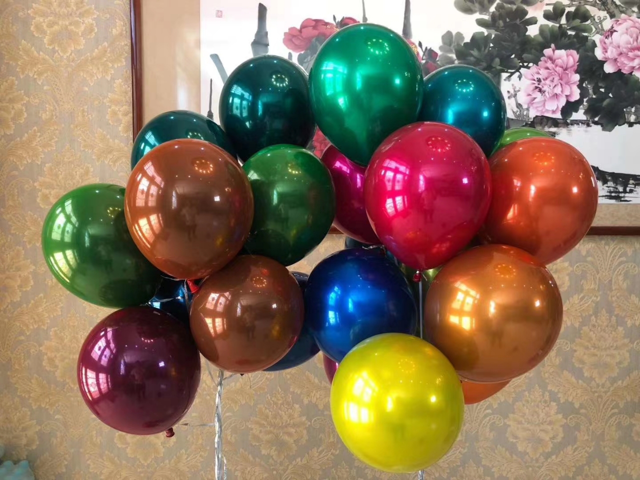 Factory Direct Sales New Chrome Ice Hockey Plus Agate Balloon plus Metal Balloon, Color Crystal Ball,