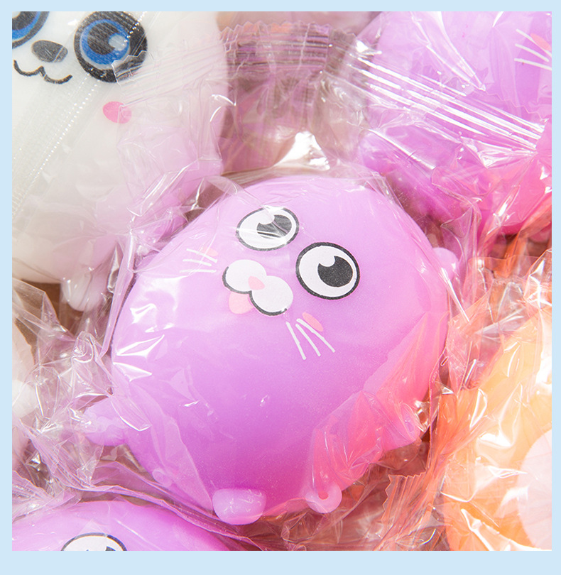 Creative TPR Big Eye Cat Vent Ball Cute Pet and Animal Flour Balloon Trick Decompression Children Compressable Musical Toy