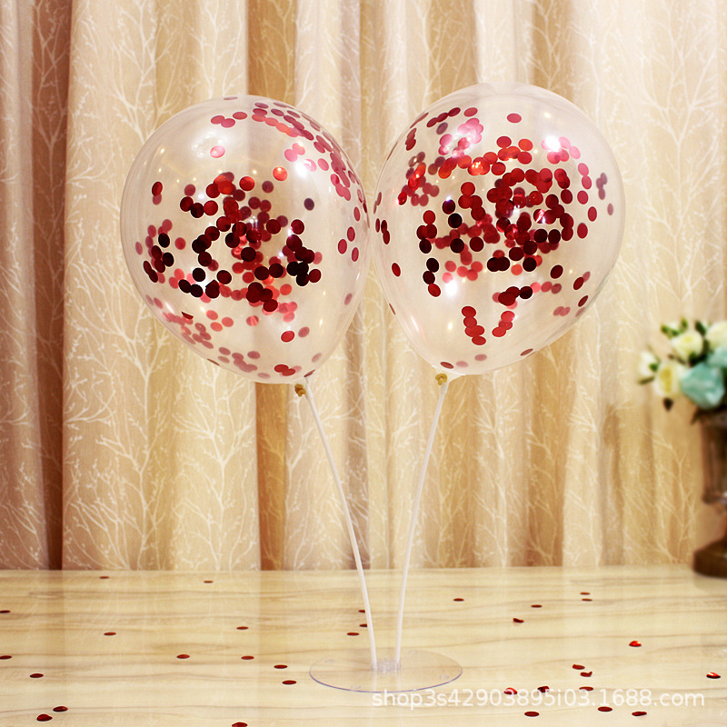Transparent Sequins Rubber Balloons Set Wedding Celebration Wedding Room Decoration Birthday Party Arrangement Balloon