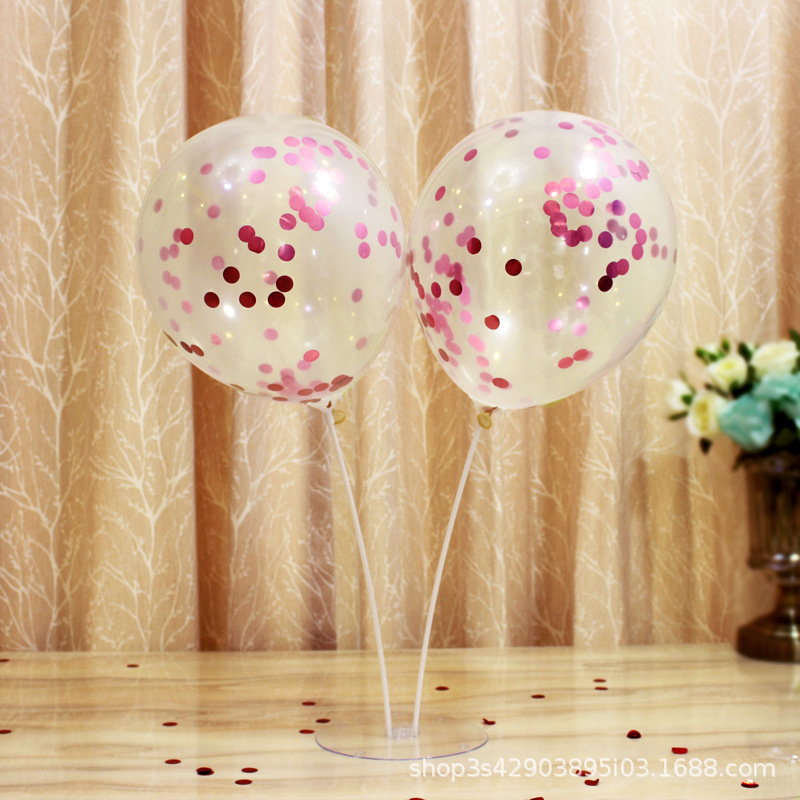 Transparent Sequins Rubber Balloons Set Wedding Celebration Wedding Room Decoration Birthday Party Arrangement Balloon