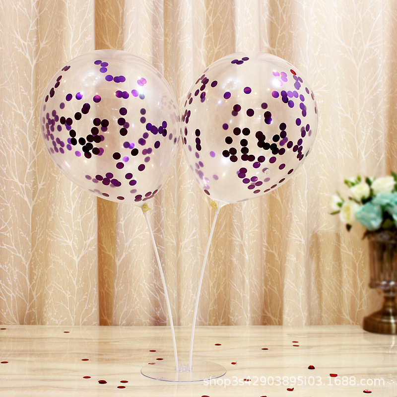 Transparent Sequins Rubber Balloons Set Wedding Celebration Wedding Room Decoration Birthday Party Arrangement Balloon