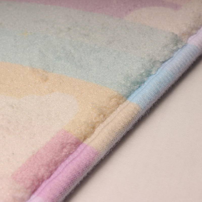 Door Mat Rainbow Unicorn Hot Air Balloon Element Suede Bathroom Doorway Water-Absorbing Non-Slip Mat Children's Room Decoration