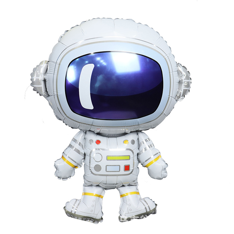 New Spaceman Theme Birthday Balloon Set Starry Sky Rocket Aluminum Film Balloon Children Party Decoration Layout