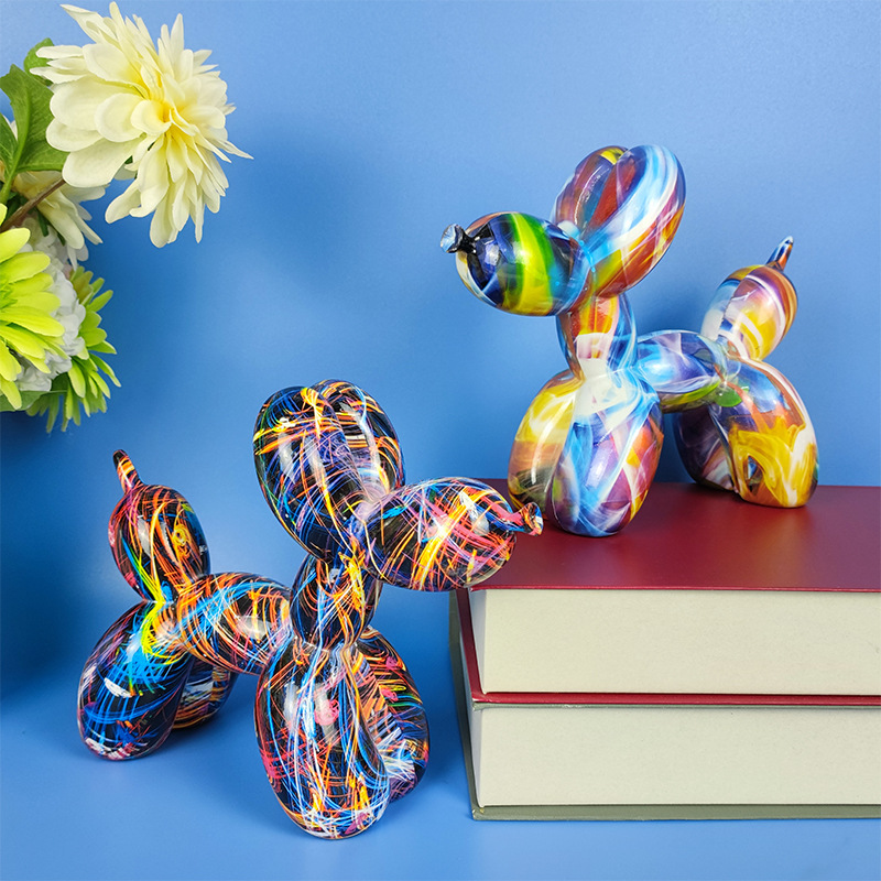 Trend Cartoon Resin Crafts Balloon Dog Decoration Home Living Room Children&#039;s Room Gift for Goddess