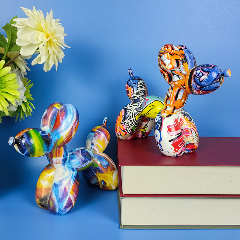 Trend Cartoon Resin Crafts Balloon Dog Decoration Home Living Room Children&#039;s Room Gift for Goddess