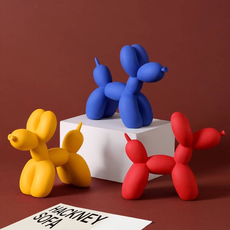 Trend Cartoon Resin Crafts Balloon Dog Decoration Home Living Room Children&#039;s Room Gift for Goddess