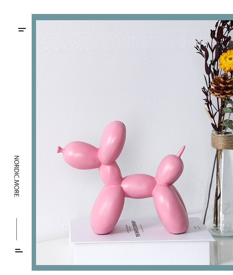 Trend Cartoon Resin Crafts Balloon Dog Decoration Home Living Room Children's Room Gift for Goddess