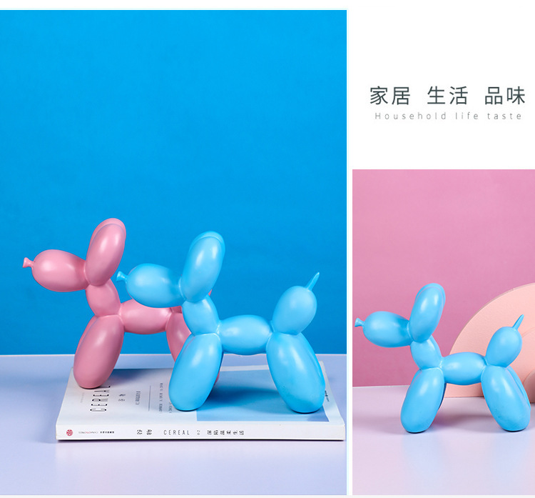Trend Cartoon Resin Crafts Balloon Dog Decoration Home Living Room Children's Room Gift for Goddess