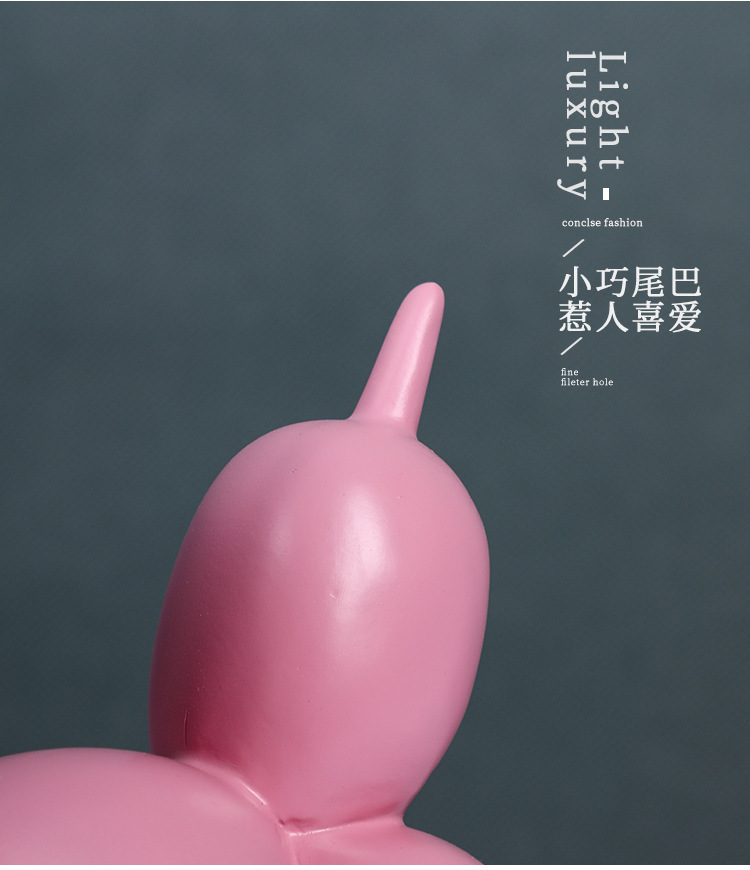 Trend Cartoon Resin Crafts Balloon Dog Decoration Home Living Room Children's Room Gift for Goddess