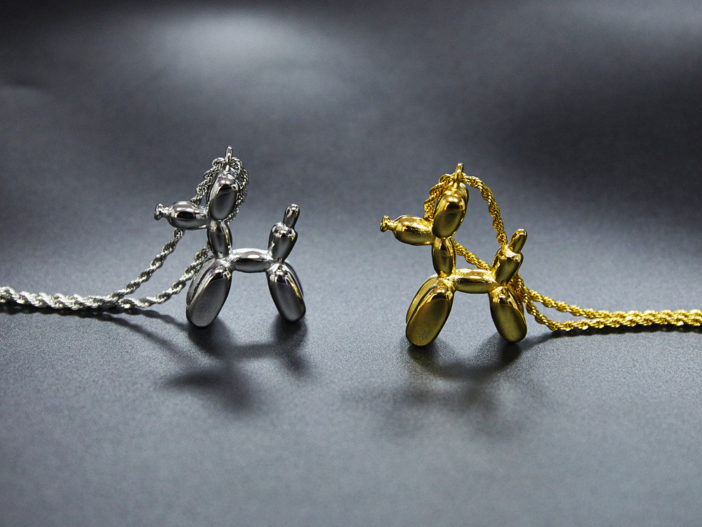 HipHop Trendy Men's and Women's Balloon Dog Necklace Ins Internet Celebrity Titanium Steel Pendant Pendants Disco Jumping Sweater Chain HipHop Trendy Men's and Women's Balloon Dog Necklace Ins Internet Celebrity Titanium Steel Pendant Pendants Disco Jumping Sweater Chain