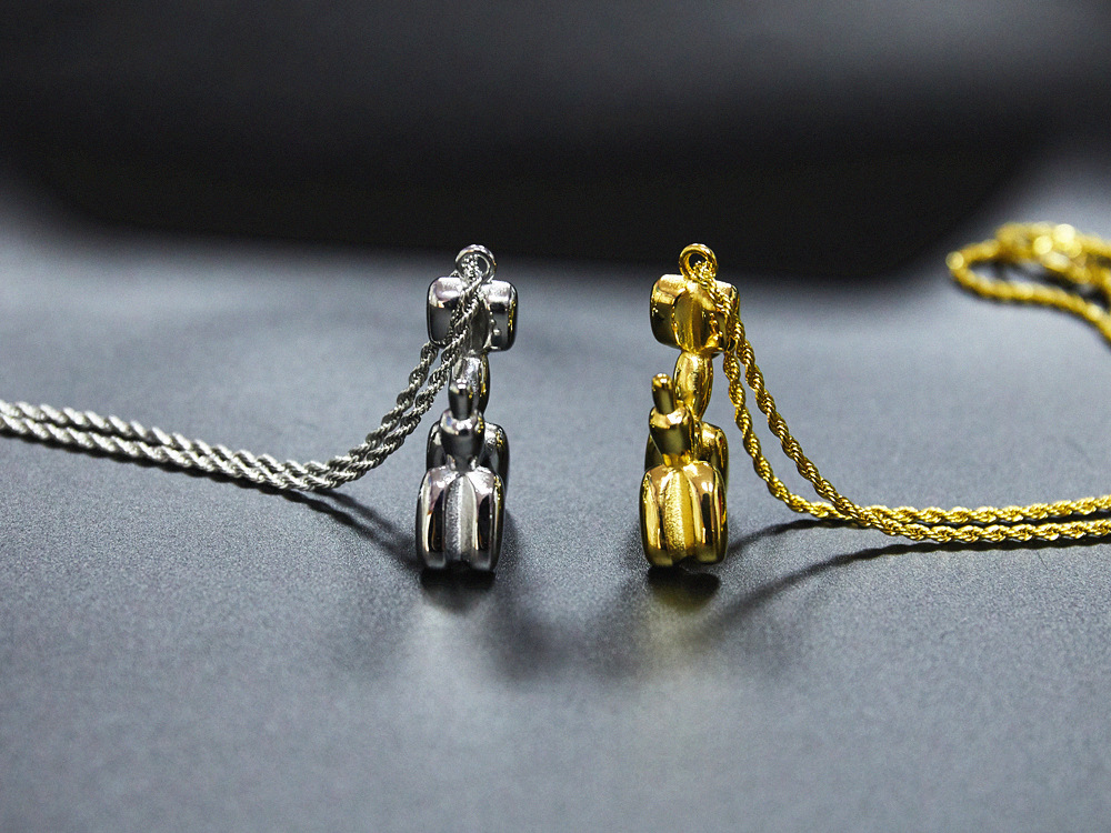 HipHop Trendy Men's and Women's Balloon Dog Necklace Ins Internet Celebrity Titanium Steel Pendant Pendants Disco Jumping Sweater Chain HipHop Trendy Men's and Women's Balloon Dog Necklace Ins Internet Celebrity Titanium Steel Pendant Pendants Disco Jumping Sweater Chain