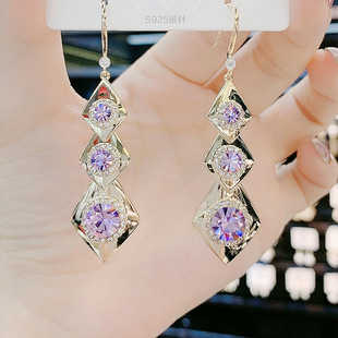 [Confession Balloon] Live Broadcast Hot-Selling Earrings Female Water Drop Ear Clip Fashion Exquisite Online Influencer Refined Eardrops Earrings