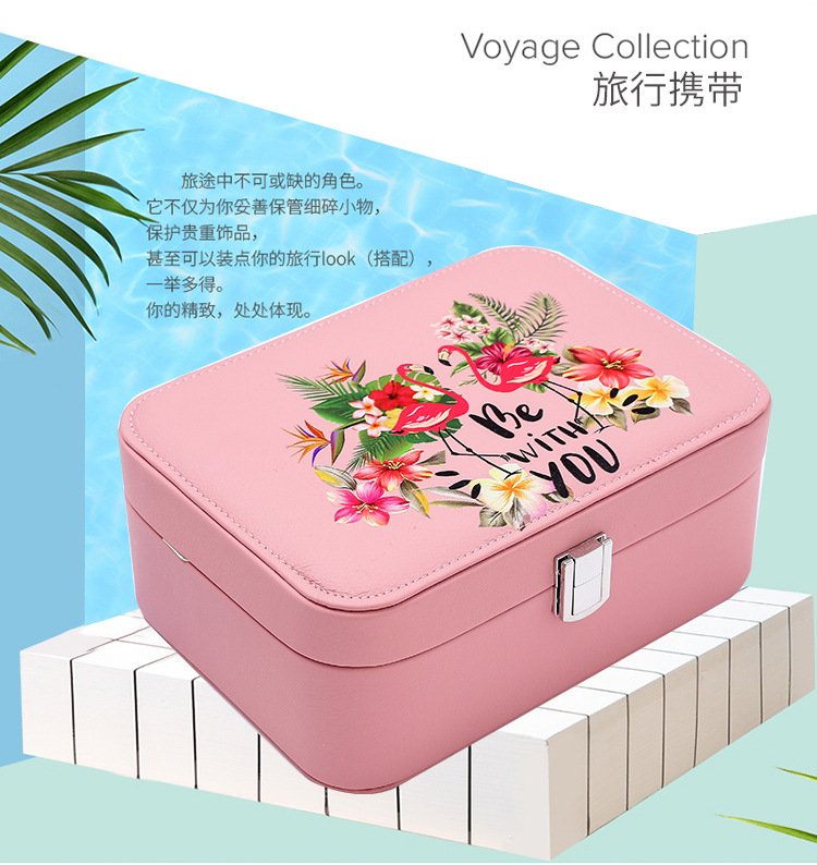Factory Direct Sales Double-Layer Jewelry Box Jewelry Storage Box Korean Watch Necklace Ear Stud Ring Box Simple Packing Box