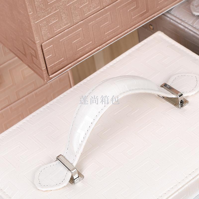Three-Layer Automatic Drawer Jewelry Box Jewelry Storage Box Korean Watch Necklace Ear Stud Ring Box Simple Packing Box