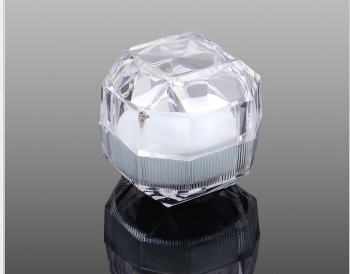 Js - 166 special transparent crystal ring box acrylic jewelry box jewelry box wholesale