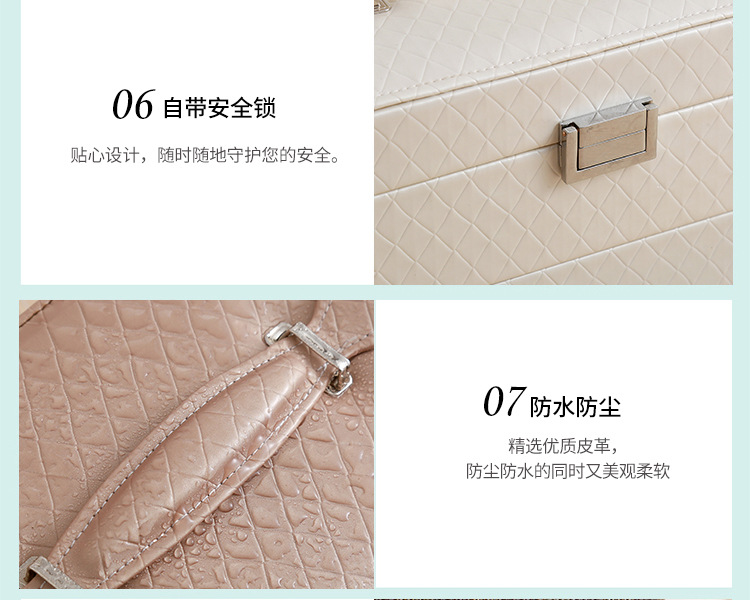 Three-Layer Automatic Drawer Jewelry Box Jewelry Storage Box Korean Watch Necklace Ear Stud Ring Box Simple Packing Box Three-Layer Automatic Drawer Jewelry Box Jewelry Storage Box Korean Watch Necklace Ear Stud Ring Box Simple Packing Box