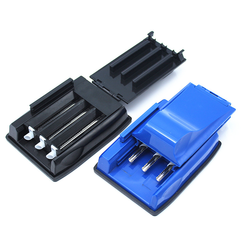 Amazon Direct Sales New Manual Smoke Generator Three-Tube Plastic Cigarette Making Machine Creative Multi-Color Cigarette Rolling Machine in Stock Wholesale