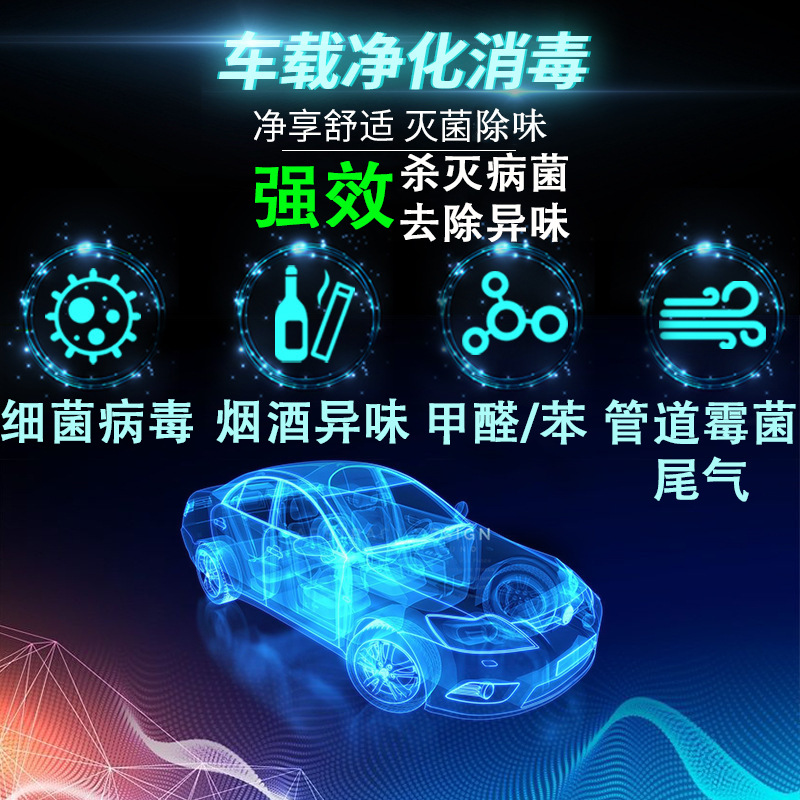 Small Household Car Dual-Purpose Ozone Sterilizer Sterilization Mite Removal Formaldehyde Removal Air Purifier Ozone Generator