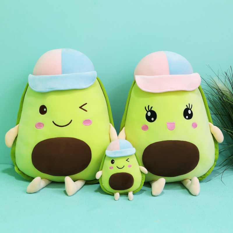 Creative Hat Avocado prop toy doll Fruit doll throw pillow Birthday gift doll a surrogate hair