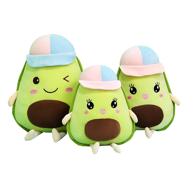 Creative Hat Avocado prop toy doll Fruit doll throw pillow Birthday gift doll a surrogate hair