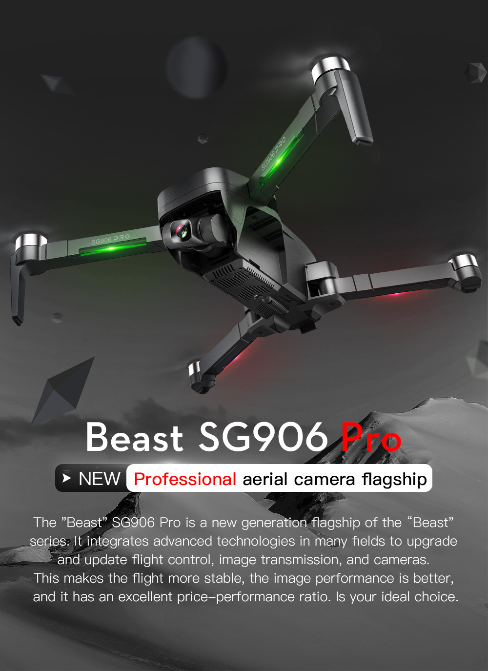 ZLL Sg906pro Two-Axis Mechanical Self-Stabilizing PTZ 4K HD GPS Folding Brushless Motor Four-Axis Aircraft
