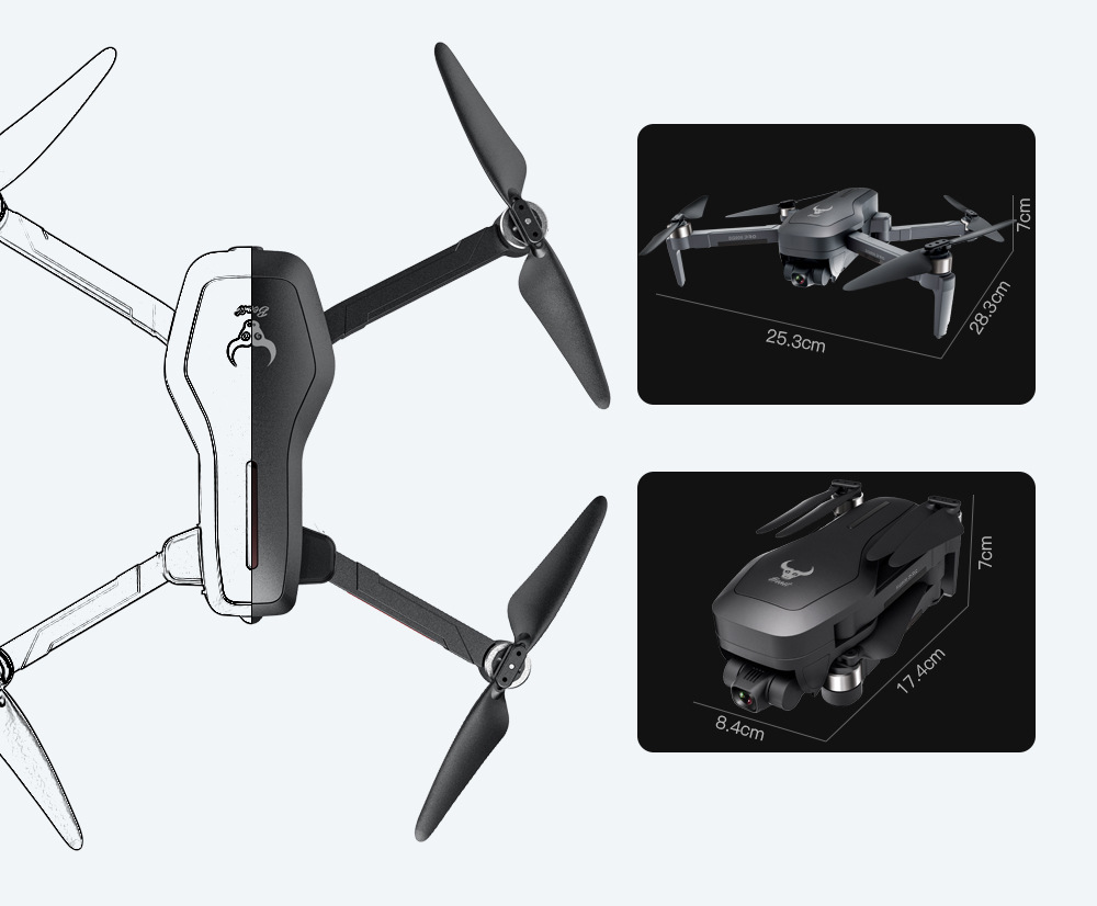 ZLL Sg906pro Two-Axis Mechanical Self-Stabilizing PTZ 4K HD GPS Folding Brushless Motor Four-Axis Aircraft