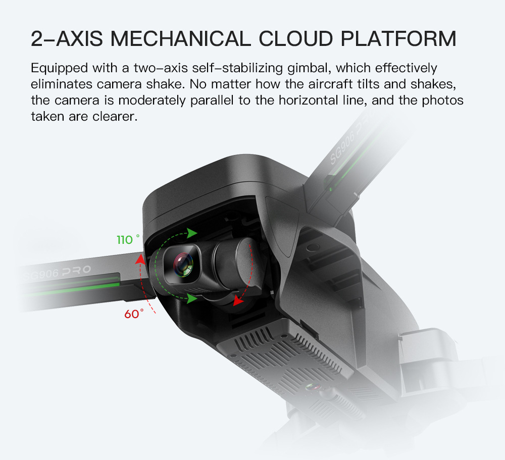 ZLL Sg906pro Two-Axis Mechanical Self-Stabilizing PTZ 4K HD GPS Folding Brushless Motor Four-Axis Aircraft