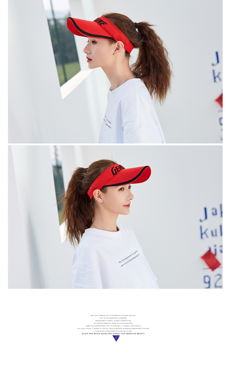 Spring and Summer Korean Style Topless Hat Outdoor Sun Hat Knitted Short Brim Cotton Line Peaked Cap Letter Baseball Cap Spring and Summer Korean Style Topless Hat Outdoor Sun Hat Knitted Short Brim Cotton Line Peaked Cap Letter Baseball Cap