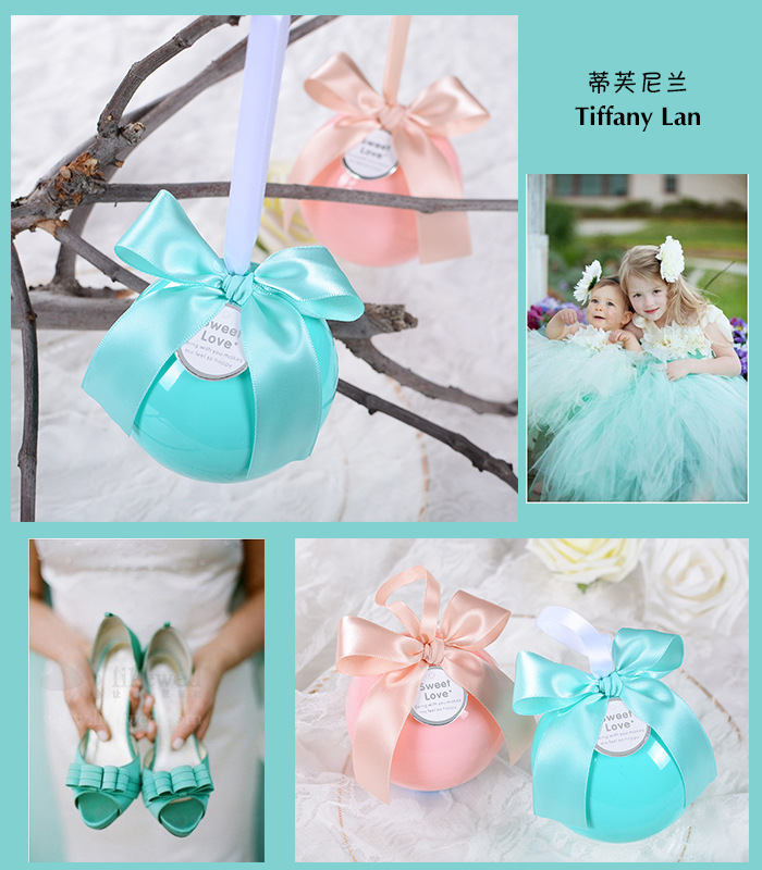Wedding Creative round Ball Candy Box European Wedding Wedding Candies Box Plastic round Fruit Box Factory Wholesale