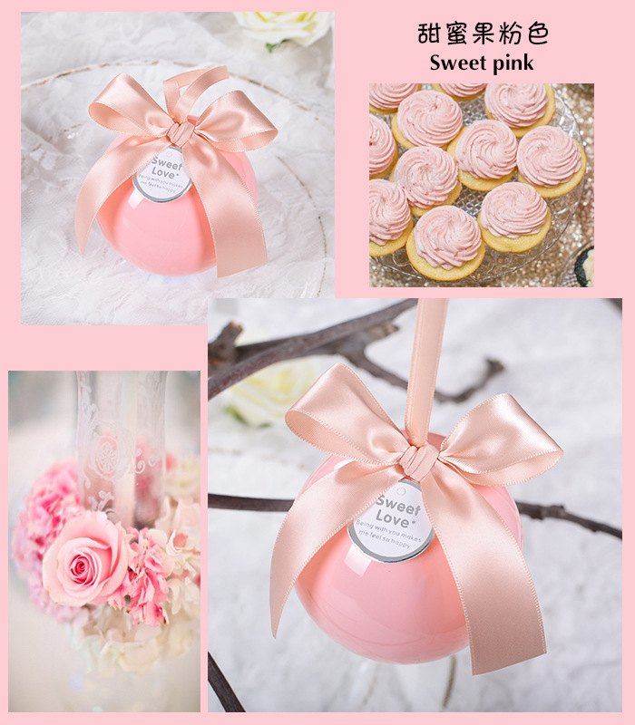 Wedding Creative round Ball Candy Box European Wedding Wedding Candies Box Plastic round Fruit Box Factory Wholesale