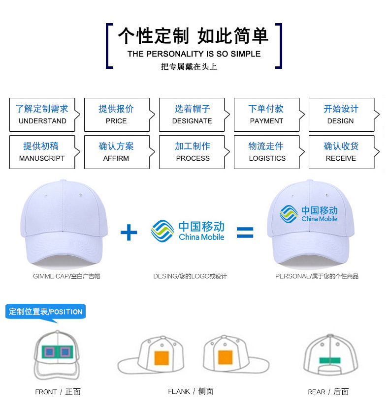 Pure Cotton Hat Baseball Cap Custom Whole Women's Autumn and Winter Travel Sun Hat Custom Peaked Cap Embroidered Logo