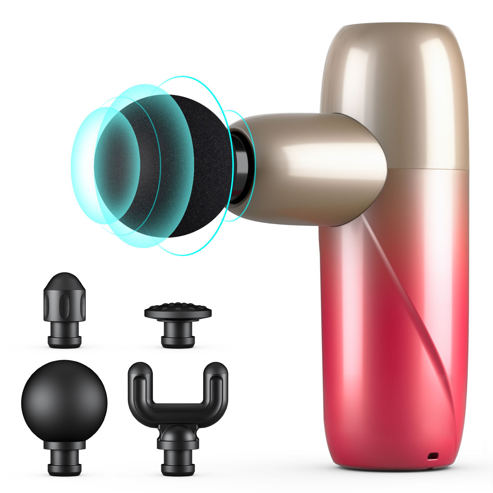 Brushless Motor Mini Massage Gun Gradient Color Full Body Intelligent Mini Vibration Mute Computer Massage Massage Gun