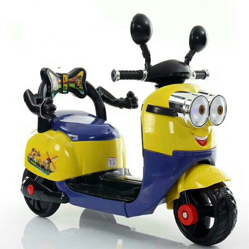 Electric motor motorcycle electric tricycle rechargeable battery powered minion 