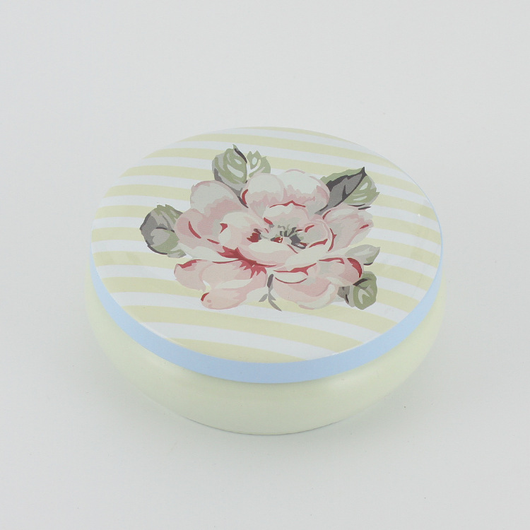 Wholesale happy candy box circular receiving box tinplate exquisite cookies and snacks receiving box manufacturers direct sales Wholesale happy candy box circular receiving box tinplate exquisite cookies and snacks receiving box manufacturers direct sales