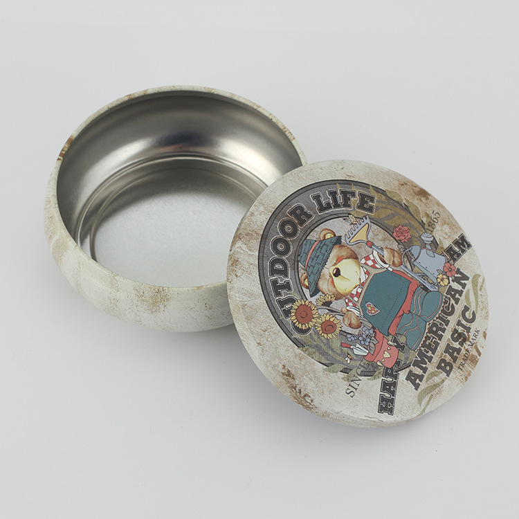 Wholesale happy candy box circular receiving box tinplate exquisite cookies and snacks receiving box manufacturers direct sales Wholesale happy candy box circular receiving box tinplate exquisite cookies and snacks receiving box manufacturers direct sales