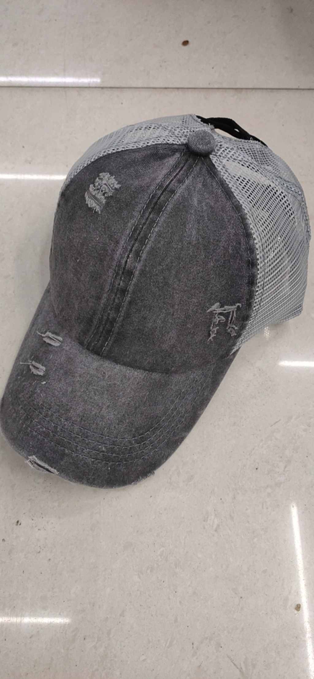 Women's Ponytail Hat Spring Summer Sun Hat Horse Tail Hat