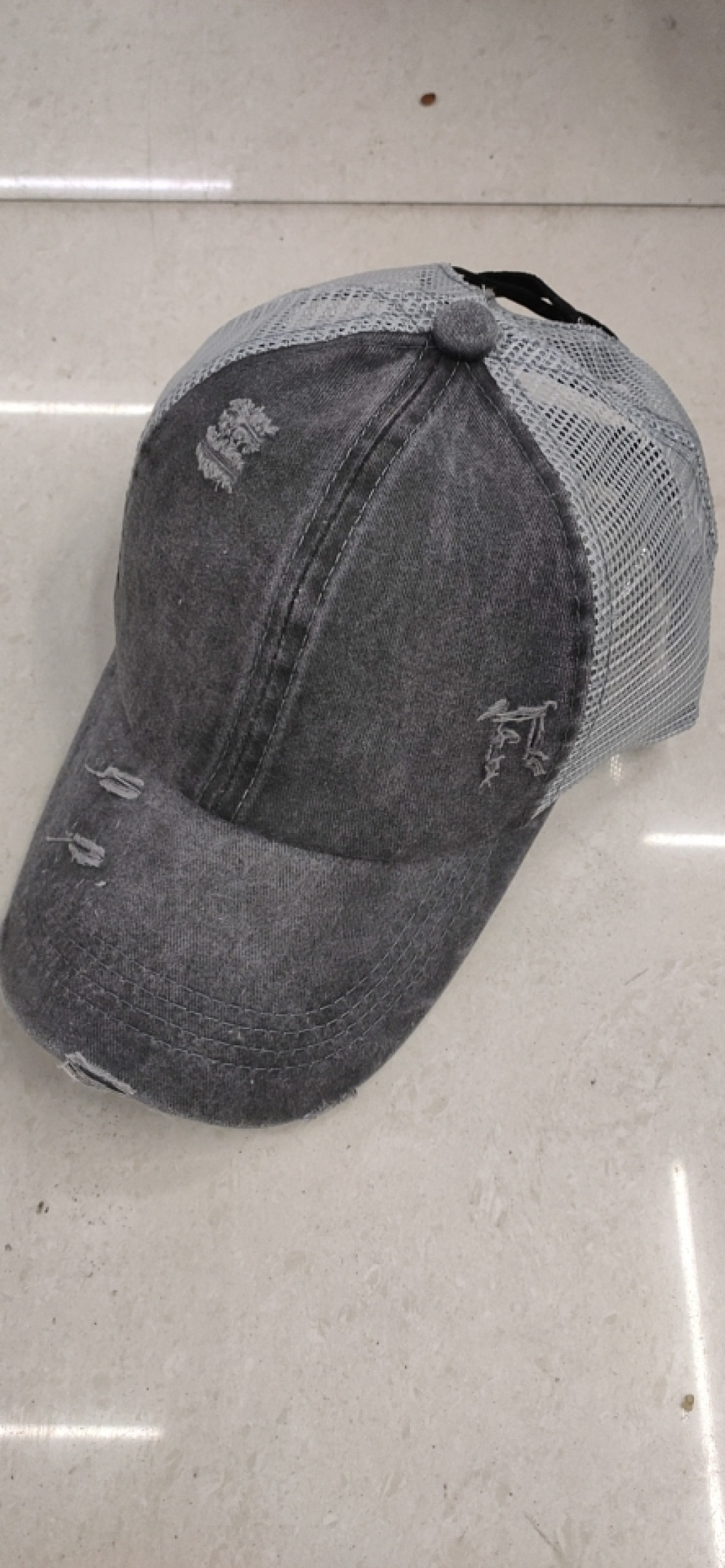 Women's Ponytail Hat Spring Summer Sun Hat Horse Tail Hat