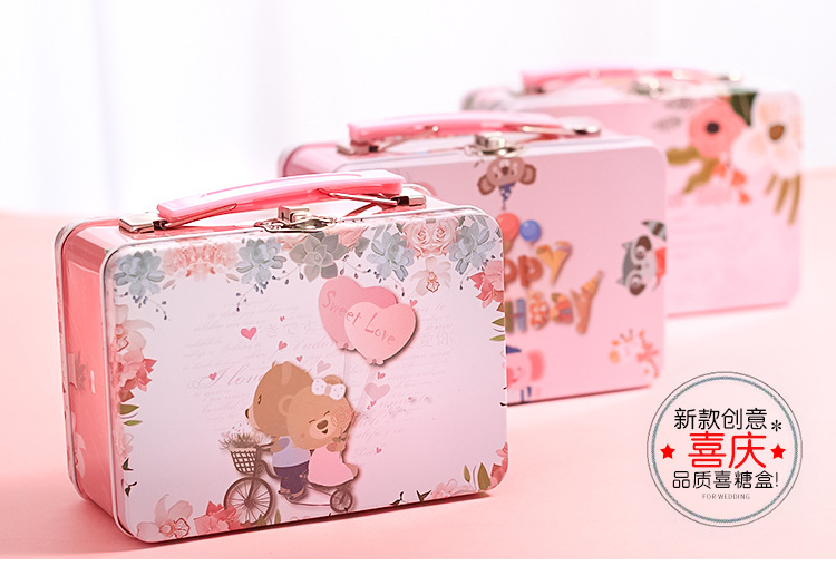 Baby full moon candy box creative European full moon hi candy box tinplate creative handbag sugar box new Baby full moon candy box creative European full moon hi candy box tinplate creative handbag sugar box new