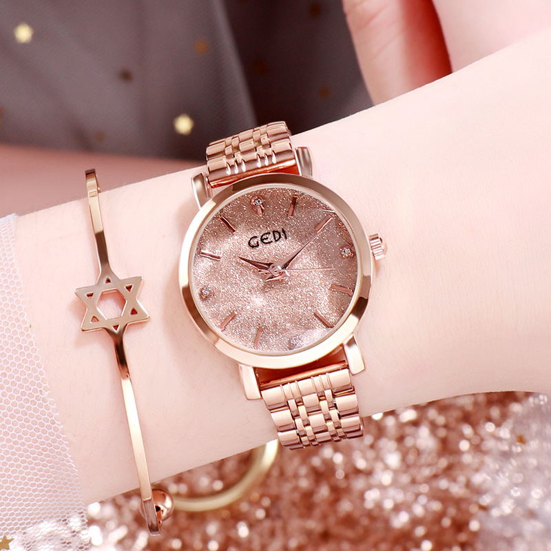 Gedi CrossBorder Starry Women&#039;s Watch Internet Hot Fashion Girls Wrist Watch Goodlooking AllMatch Casual Women&#039;s Watch
