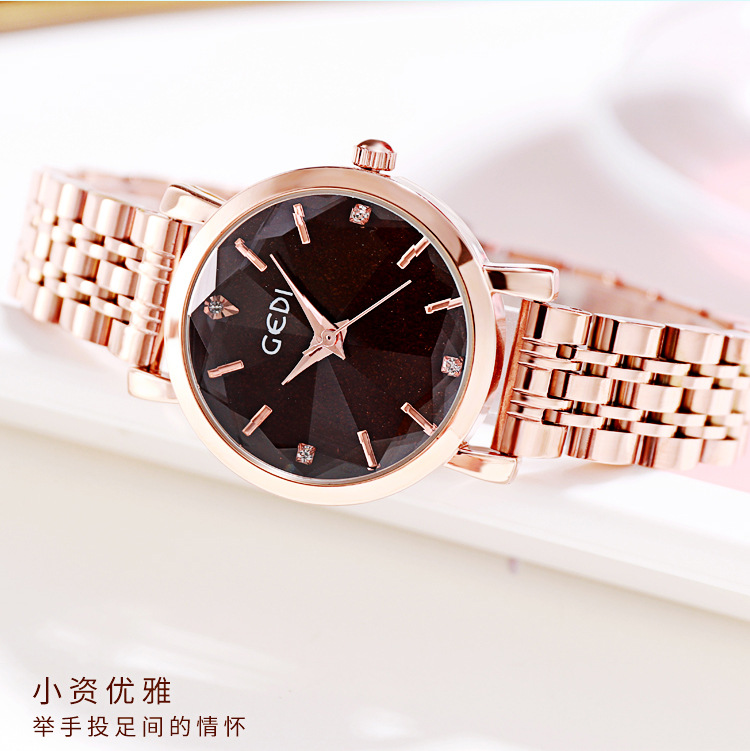 Gedi CrossBorder Starry Women's Watch Internet Hot Fashion Girls Wrist Watch Goodlooking AllMatch Casual Women's Watch