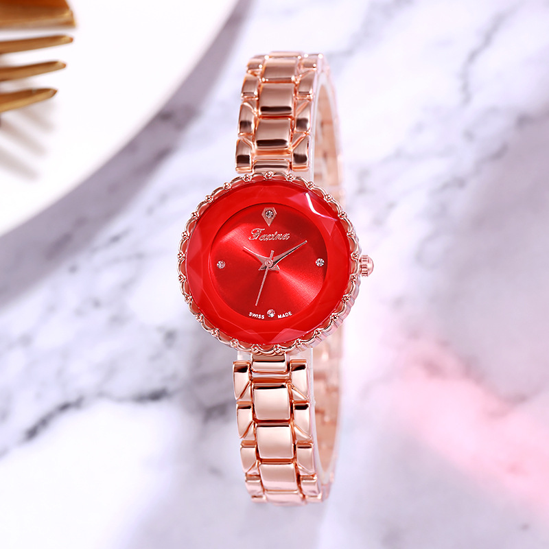 Faisina Waterproof Quartz Watch Swan Watch Women&#039;s Fashion Five-Piece Suit Tik Tok Live Stream Popular Women&#039;s Watch